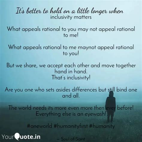 inclusivity matters What... | Quotes & Writings by Soul of Saint ...