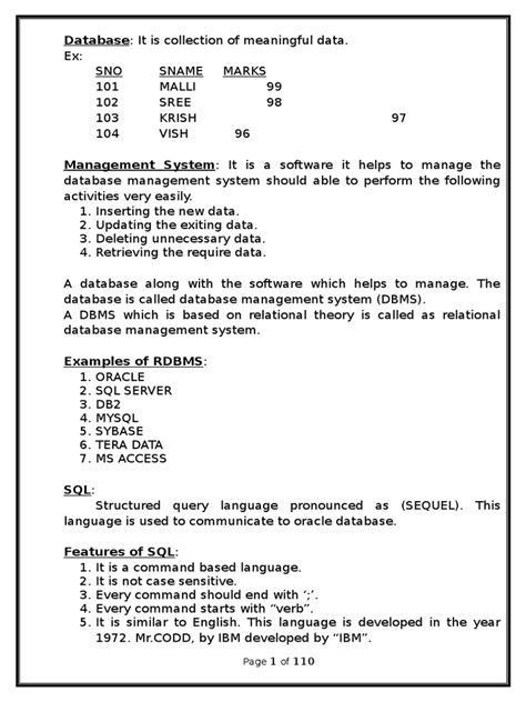 Image result for Oracle SQL PDF