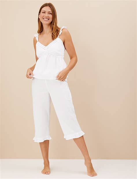 Buy Pure Cotton Cropped Pyjama Bottoms at Marks & Spencer