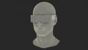 White Cyberpunk LED Glasses 3D | 3D Molier International