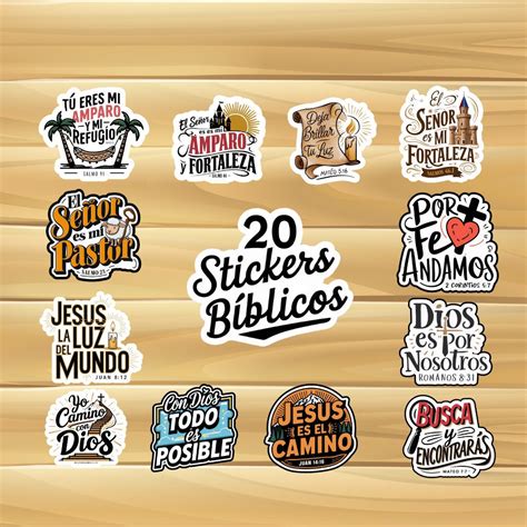 20 Spanish Bible Verses Bundle | Inspirational Sticker Bundle, | Frases ...