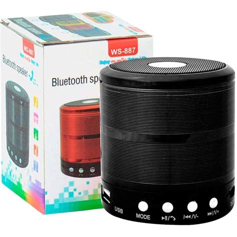 Mini Bluetooth Speaker WS-887 with FM Radio, Memory Card Slot, USB Pen ...