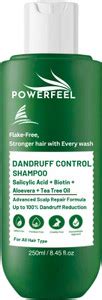 POWERFEEL Anti-Dandruff Shampoo - Strengthens Hair with Salicylic Acid ...