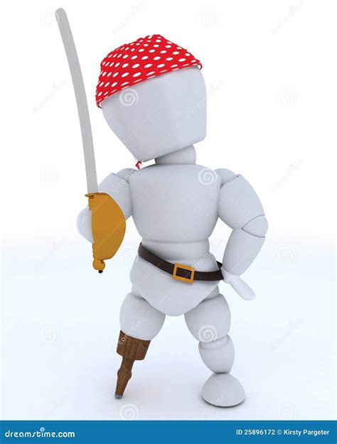 Man Dressed As a Pirate with Peg Leg Stock Illustration - Illustration ...