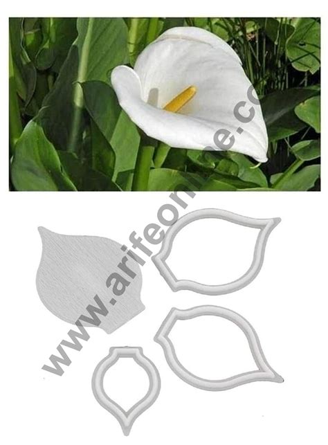 Cake Decor Plastic Arum Lily Flower Cutter Fondant Cutter Cake Cutter ...