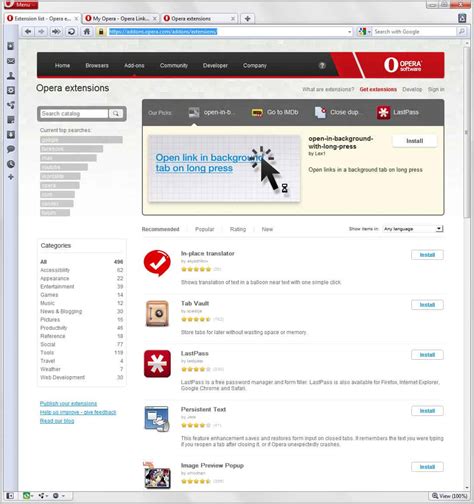 Image result for Extensions Opera