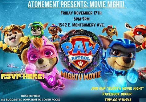 Atonement Presents MOVIE NIGHT: PAW PATROL-THE MIGHTY MOVIE ...