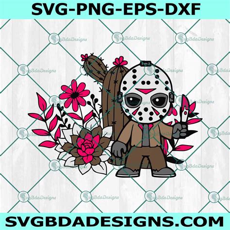 Jason Vorhees Cactus Svg, Jason Vorhees Svg