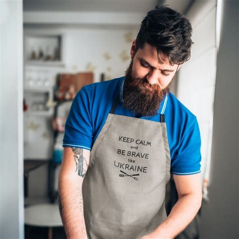 Купити Фартух «Keep calm and be brave like Ukraine» за ціною 580 грн з ...