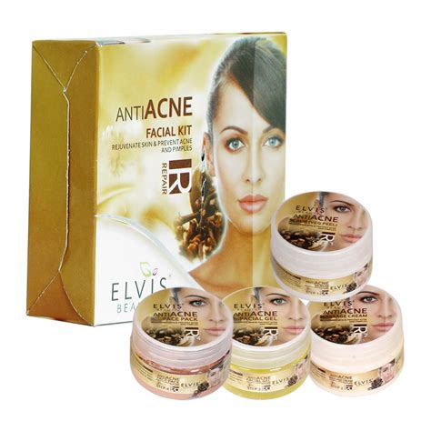 Elvis Beauty Anti Acne Facial Kit - Rejuvenate Skin, 200 gms : Amazon ...