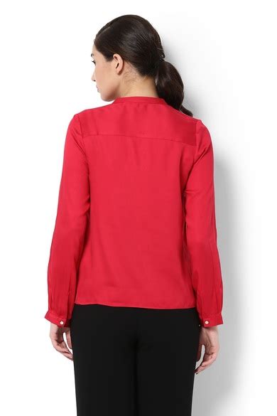 Buy Women Red Solid Formal Top Online - 257689 | Van Heusen