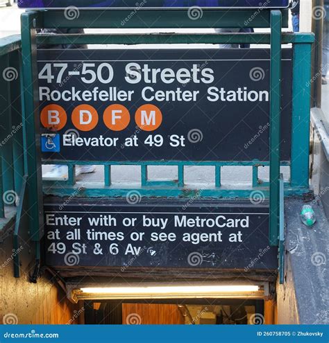 47-50 Streets Rockefeller Center Subway Station in NYC Editorial Image ...