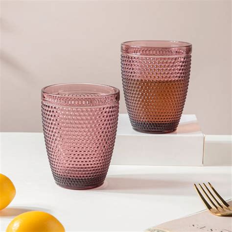 Tumbler Set - Buy Purple Designer Glassware Set Online |Nestasia