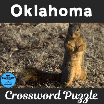 Oklahoma Crossword Puzzle by Ann Fausnight | TPT