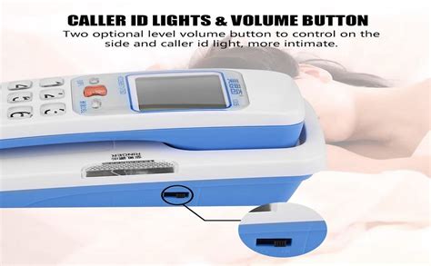 GLOWICK KX-T555CID Corded Slim Landline Phone Wall/Desk Mountable ...