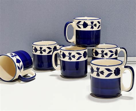 Praahi Lifestyle Coffee Mug - Ceramic Set of 6 (220ml) Handcrafted ...