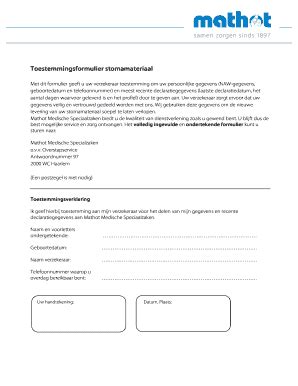 Stoma Material Consent Form - Blank Fillable Template | Fill Out, Print ...