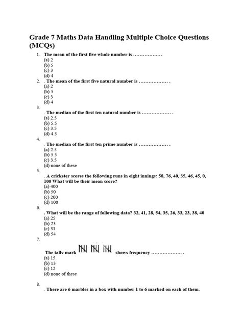 Image result for Math 7 Test Multiple Choice