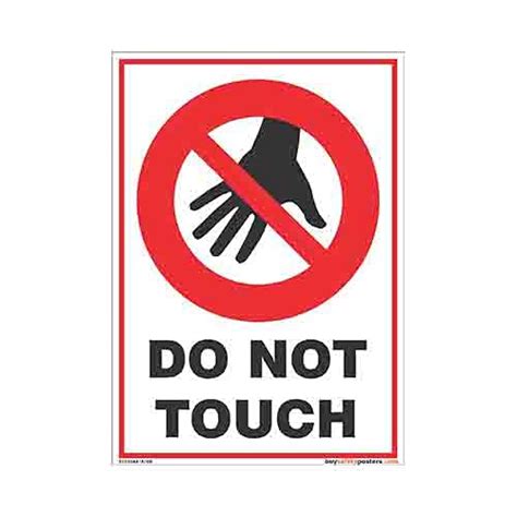 buysafetyposters.com - Do Not Touch Prohibition Sign In English - PVC ...