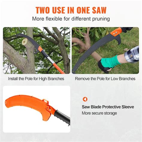 VEVOR 27 FT Manual tree pruner Telescoping Pole Pruning Saw ...