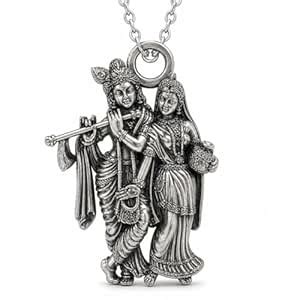 Buy SHREE VINAYAK Jewellers 925 Sterling Silver Radha Krishna Full ...