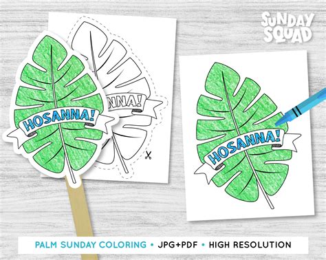 Palm Sunday Coloring Page