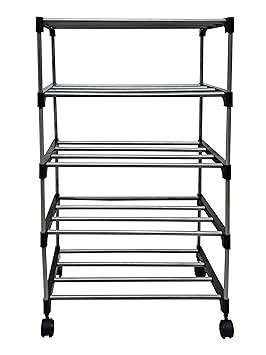 ROBMOB Multipurpose 5 Layer Metal Book Shelf for Home Furniture ...