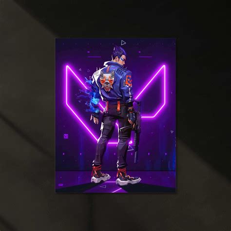 Valorant Neon LED Metal Poster 01 – TURTLEWINGS