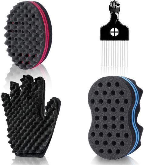 Amazon.com : Hair Twist Sponge Brush Two Sides Dread Dreading Wave ...