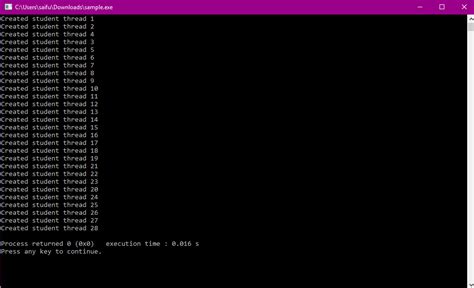 C Pthread Tutorial 的图像结果