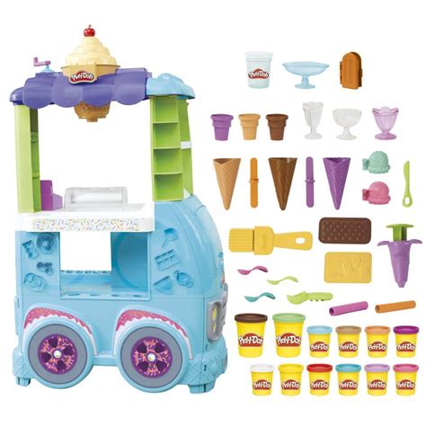 Play-Doh Kitchen Creations Ultimate Ice Cream Truck Playset with 27 ...