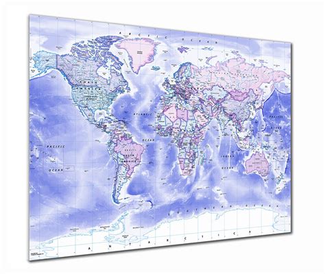 Detailed World Map Poster 的图像结果