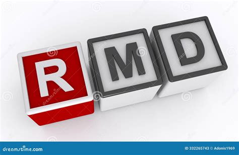 Rmd Required Minimum Distribution Word Block on White Stock Illustration - Illustration of ...