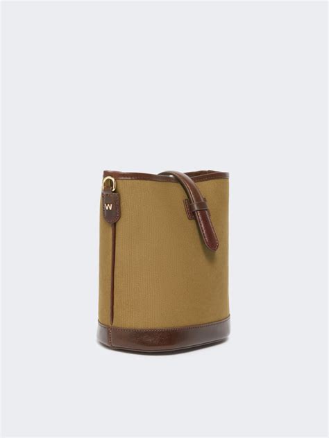 Small canvas bucket bag, bronze | Weekend Max Mara