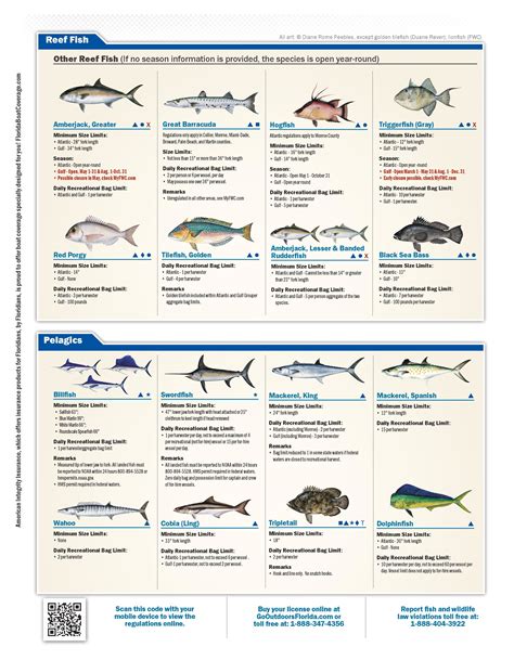 Florida Recreational Saltwater Fishing Bag Limits / Seasons