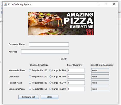 Image result for Java Pizza Ordering System