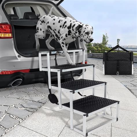 Extra Wide Dog Ramps for Cars,48.2cm Widen Dog Steps for Large Dogs ...