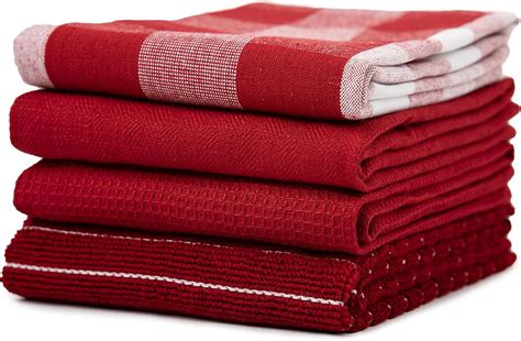 Sticky Toffee Set of 4 100% Cotton Kitchen Towels for Drying India | Ubuy