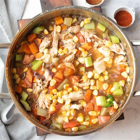 Hot Chicken Soup Garden Vegetable Chicken Soup Mindee's Cooking