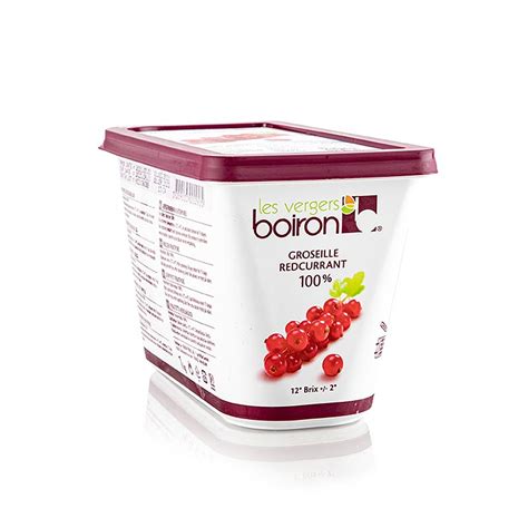 Boiron red currant puree, 100%, 1 kg, Pe shell | GOURMET VERSAND Online ...