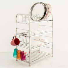 Corsica 4-Tier Kitchen Organiser Rack | Silver | Stainless Steel
