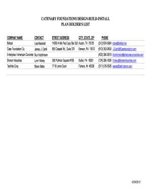 Fillable Online CATENARY FOUNDATIONS DESIGN-BUILD-INSTALL PLAN HOLDERS ...