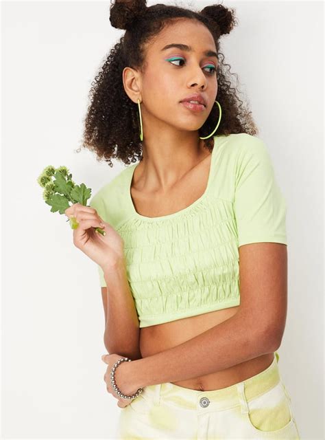 Buy Women Ruched Knit Top Online at just Rs. 599.0 - 1000012041608 ...