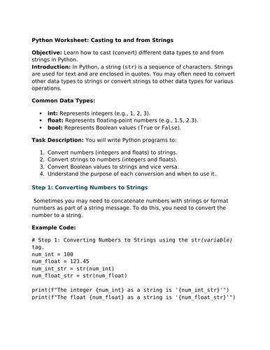 Type Casting in Python String to Int 的图像结果