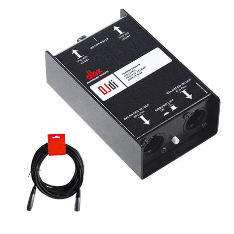 dbx DJDI 2-Channel Passive Direct Box with XLR-XLR Cable Bundle ...