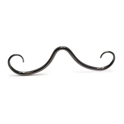 Luxe Modz Mustache Septum Nose Ring Surgical Steel PVD Black Funny ...