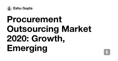 Procurement Outsourcing Market 2020: Growth, Emerging Technologies, And ...