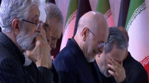 Iranian foreign minister Araghchi, speaker Ghalibaf moved to tears ...