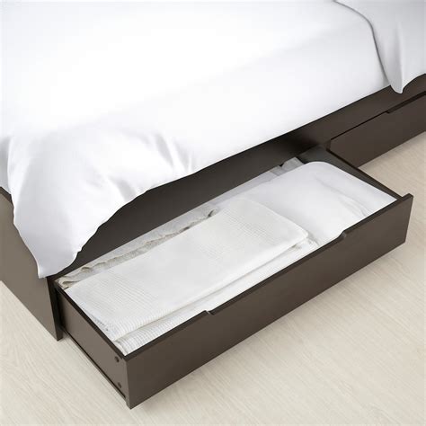 NODELAND bed storage box, black-brown, 21x61x100 cm (81/4x24x393/8") - IKEA