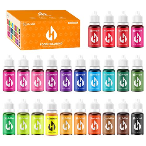 Amazon.com : Food Coloring Liquid – 24 Colors x 0.35 fl oz Concentrated ...